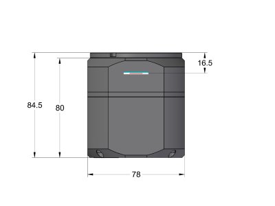 C1+ camera head with C2 compatible adapter side view dimensions