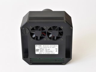 Fans and air output vents on the back side of the camera